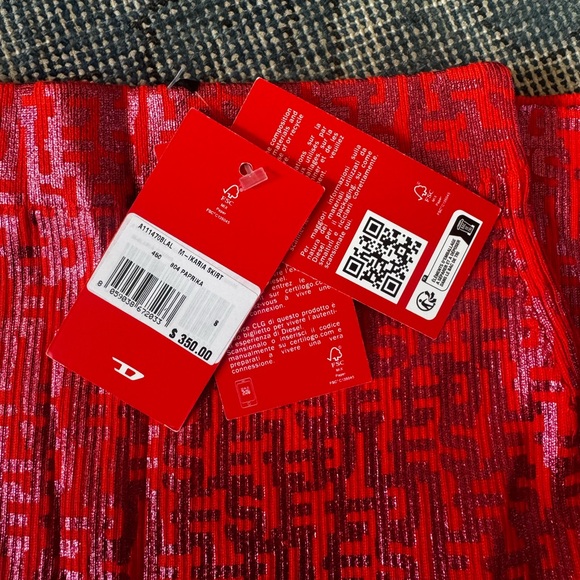 Diesel Vibrant Red Pencil Skirt - Picture 4 of 4